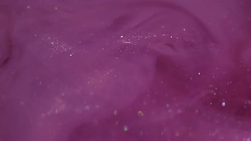 Magenta Liquid with Glittery Swirls