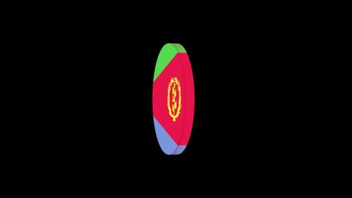Animated Eritrea National Flag Circle Spin