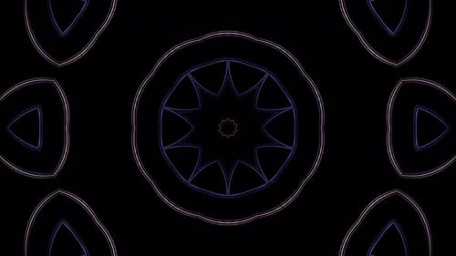 Abstract background moving stripes and flashing with shining light dots. Animation with circles