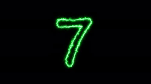 Energetic Neon Glow Countdown Numbers Animation