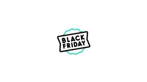 Decorative Minimal Black Friday Sales Event Title Animation