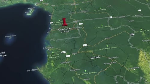 Animated 3D Map Pin Drop Location Reveal