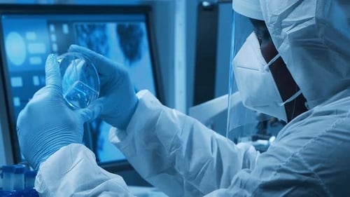 Scientific Laboratory Filled with Various Research Equipment Scientists are Conducting Experiments