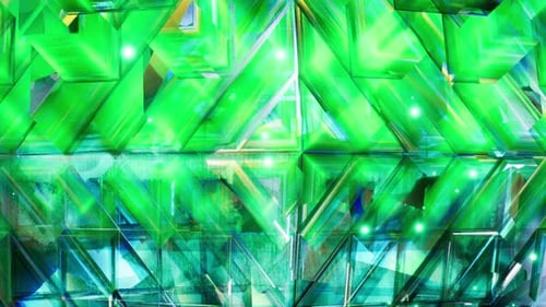 A Green Abstract Background with Many Different Shapes