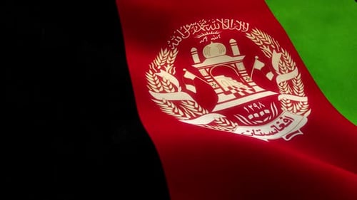 Realistic Waving Afghanistan Flag Loop Background