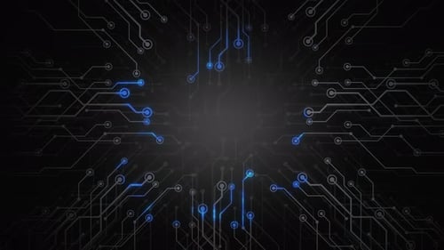 Circuit Board Tech Logo Reveal Opener