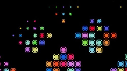 Farbenfrohe geometrische Muster für faszinierende VJ Loop Performances