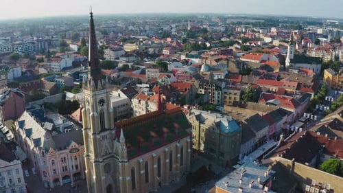 Beautiful church spire in central
