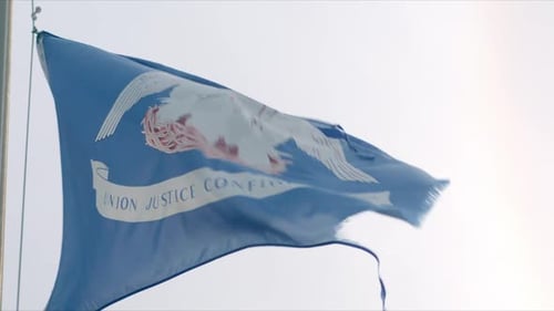 Louisiana State Flag Waving in the Wind