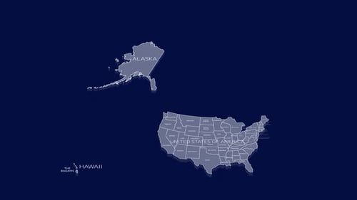 Geographic Infographic Element Animated Map of USA
