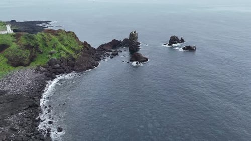 Serene Coastal View of Seogwipo, Jeju