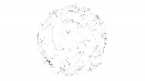 Seamless Loop of Abstract Plexus Network Sphere