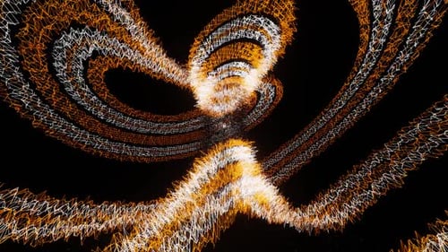 White And Orange Abstract Background Vj Loop In HD