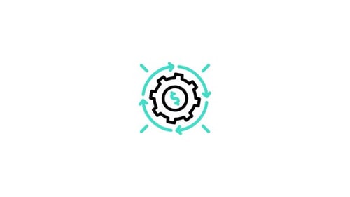 Animated Financial Process Gear Icon