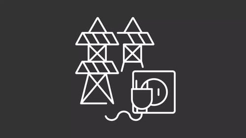 Power Plug Connection and Disconnection Line Art Animation