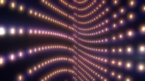 Abstract yellow orange background of glowing futuristic energy magical bright dots and particles