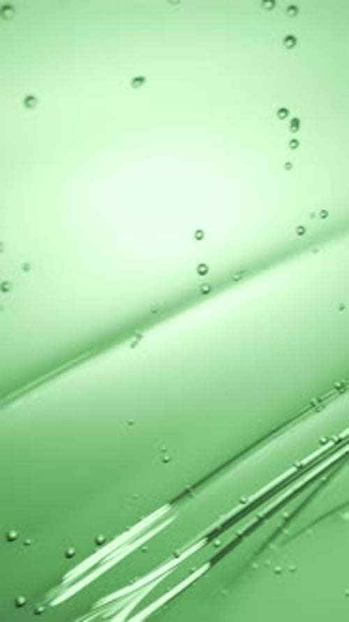 Aloe Vera Gel Flow Texture Clear Green Cosmetic Cream or Face Serum with Hyaluronic Acid Liquid Gel