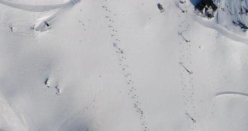 Drone Over Ski Resort On White Mountain