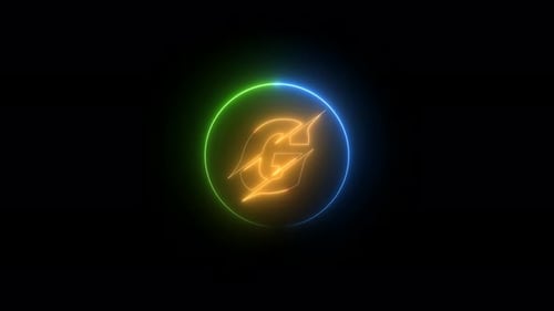 Glowing Neon Energy Logo Reveal Animation