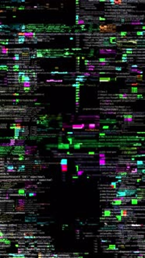 Program Code Scrolling Code Hacker Animation Programming Typing Text for Technology AIgenerated