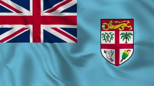 Fiji Flag Waving in Realistic Fabric Animation