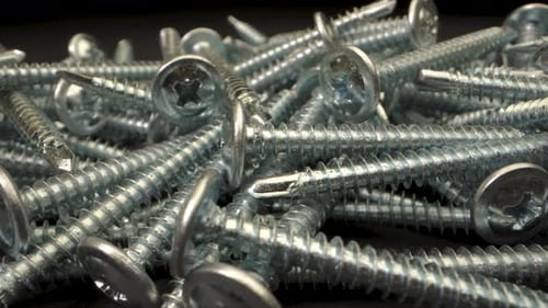 Close Up View of Deck Screws in Pile
