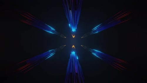 Belle animation de motifs trippants avec lumière de géométrie sacrée