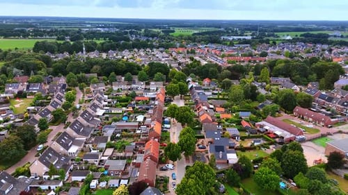 Beautiful residential area with lovely houses and lots of greenery.