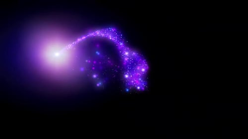 Abstract Sparkling Particle Light Trail Loop Background