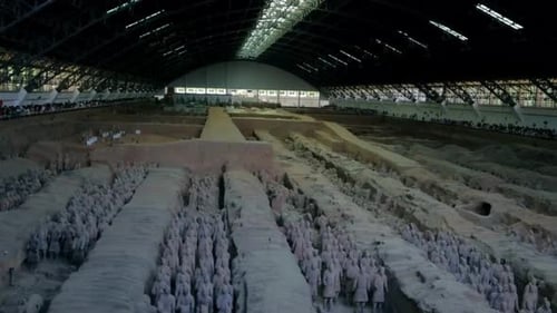 Terracotta Warriors Aerial View, 4K Shot