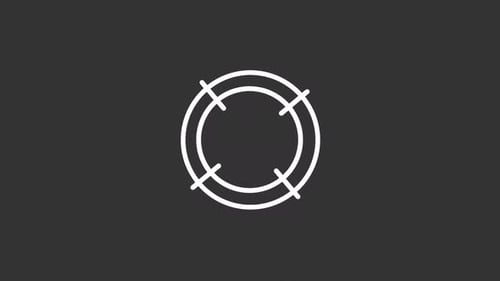 Icono de línea blanca de conciencia animado