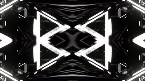 White Infinite Neon Kaleidoscopic Geometric Pattern Background Vj Loop In 4K