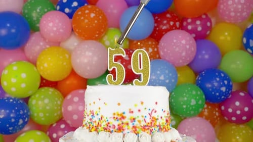 Candles in the Form of Numbers on the Birthday Cake