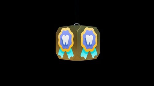 3D Dental Tooth Icon Reveal and Shatter Animation