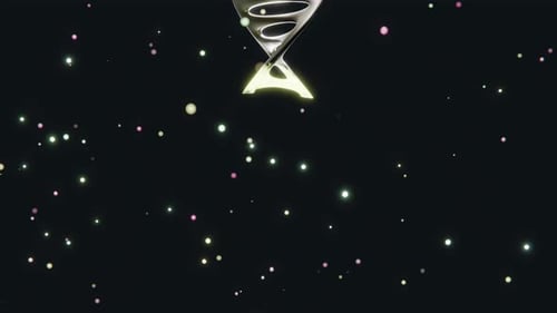 Glowing Abstract Particle Helix Logo Reveal