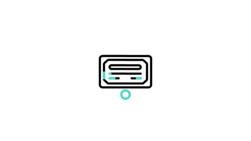 Flat Design Document Icon with Animated Loading Progress Bar