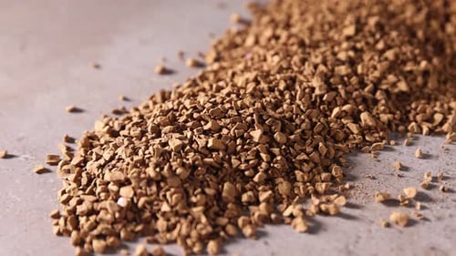 Close-Up of Pile of Instant Coffee Granules
