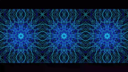 Glowing Abstract Blue Digital Line Kaleidoscope Background