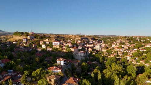 4K Drone Footage of Historical Safranbolu Houses in Turkey