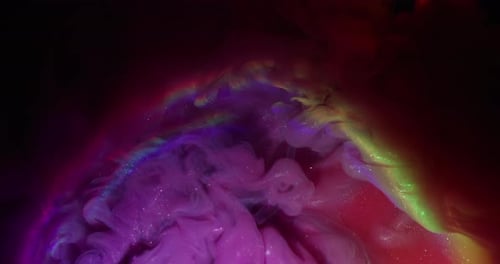 Sparkling Flow Smoke Spectrum Paint Circle Lens