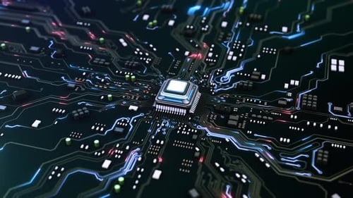 Futuristische digitale Karte Indiens mit leuchtendem Gitterhintergrund, fortschrittliche Computerprozessor-Leiterplattendaten