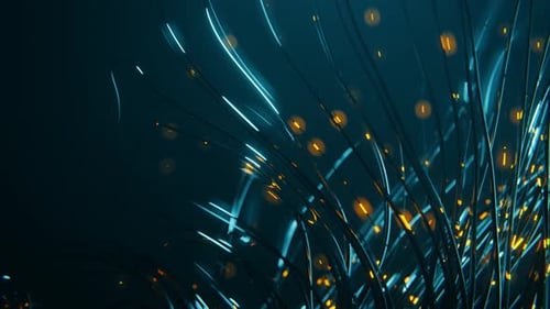 Abstrakter wissenschaftlicher Hintergrund mit beweglichen Bokeh-Lichtern