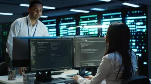 Team of Admins in Data Center Ensuring System Can Handle Networking Tasks