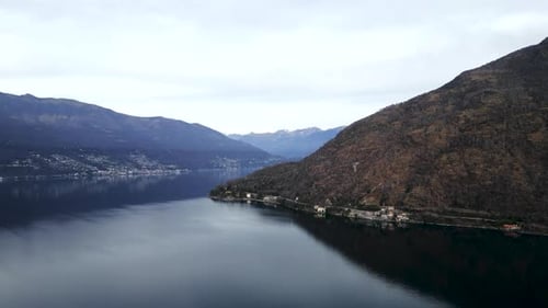 Birds Eye View of Beautiful Lake Maggiore