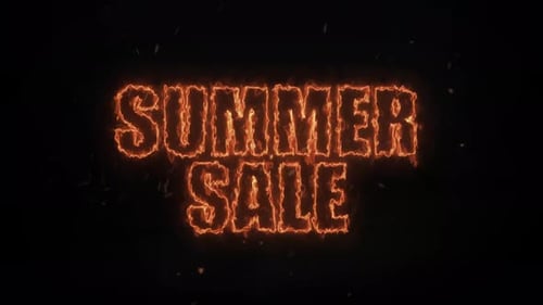 Fiery Summer Sale Text Reveal Opener