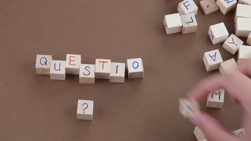 question wooden alphabet