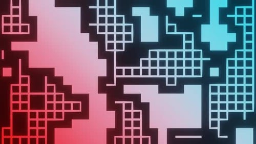 Red To Cyan Closed Fun Motion Background Loop Animation In 1080Hd