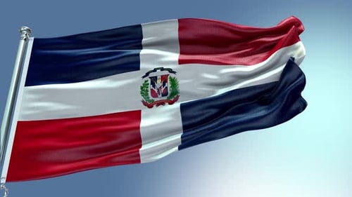 Dominican Republic Flag Waving Animation