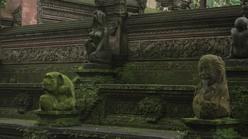Bali Monkey Forest sculpture Balinese heritage culture religious site Hindu Indonesia