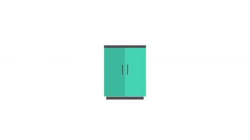 Cupboard symbol icon animation video